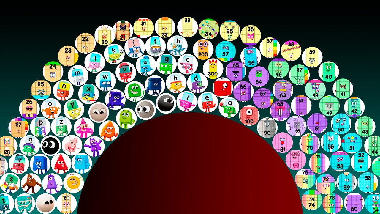 NUMBERBLOCKS VS ALPHABET LORE VS ALPHABLOCKS Algodoo Marbles Game - Marble Race Tournament