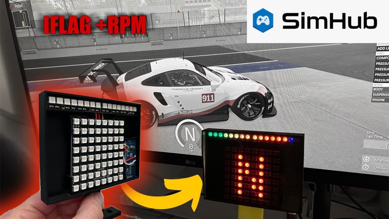 DIY SIM FLAG GEAR RPM SPOTTER - SIMHUB CONFIGURAZIONE