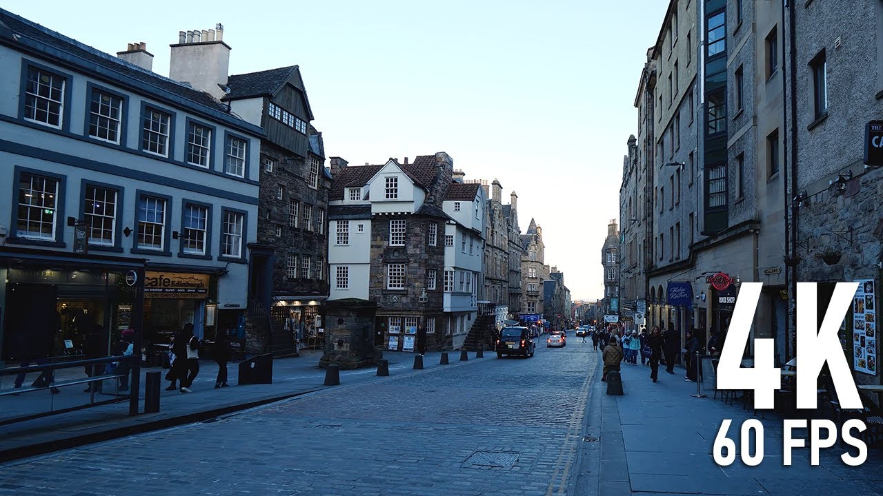 Edinburgh Royal Mile Walking Tour 4K | December Evening Walk