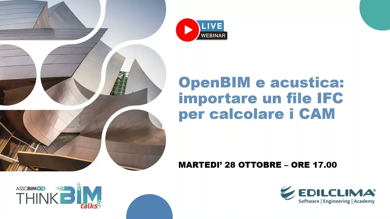 OpenBIM e acustica  importare un file IFC per calcolare i CAM