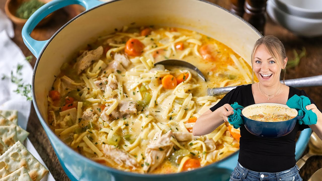 My Favorite Creamy Chicken Noodle Soup for Cold Weather