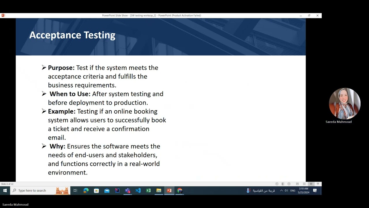 Testing Workshops session2