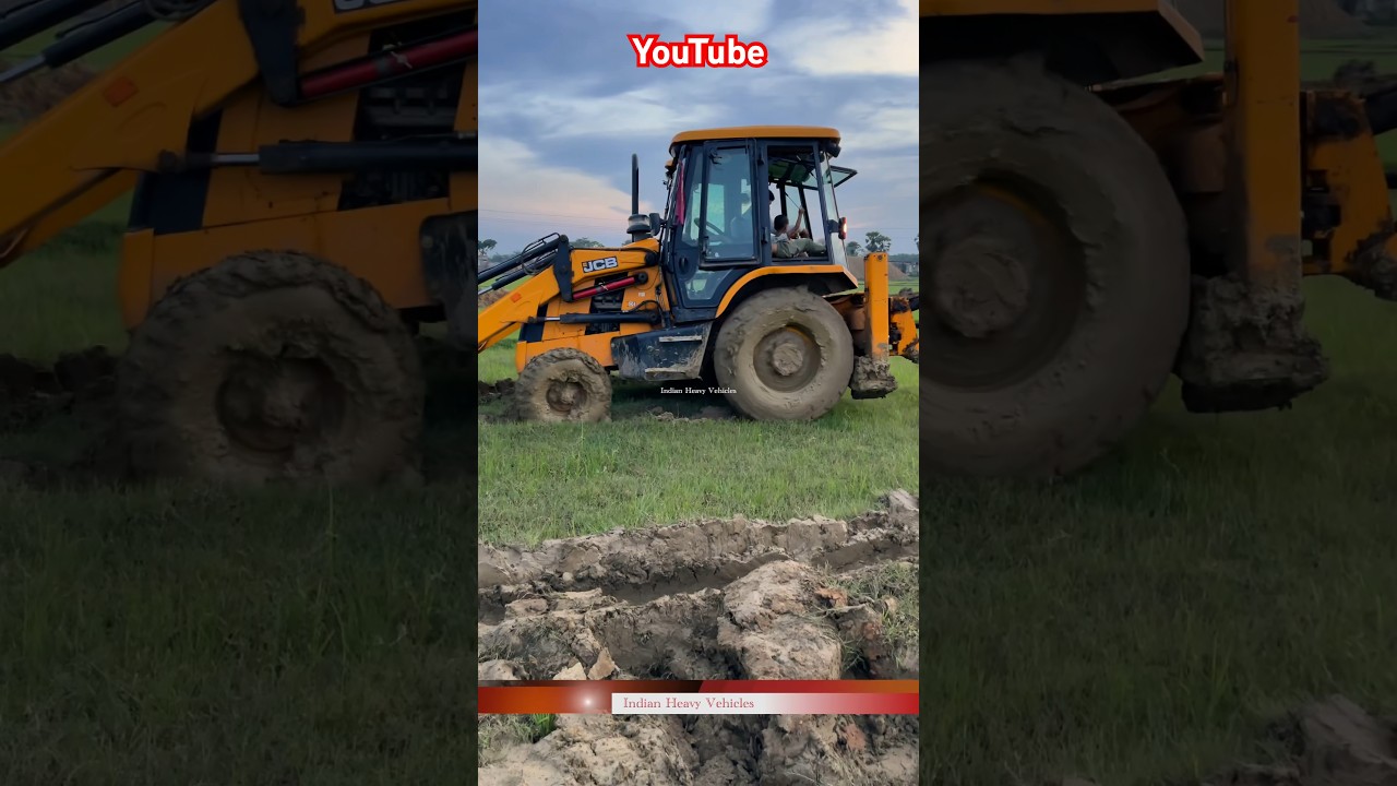 188 | JCB 3DX Xtra machine struggles in the mud, Driving Skills of JCB Driver | Part - 12