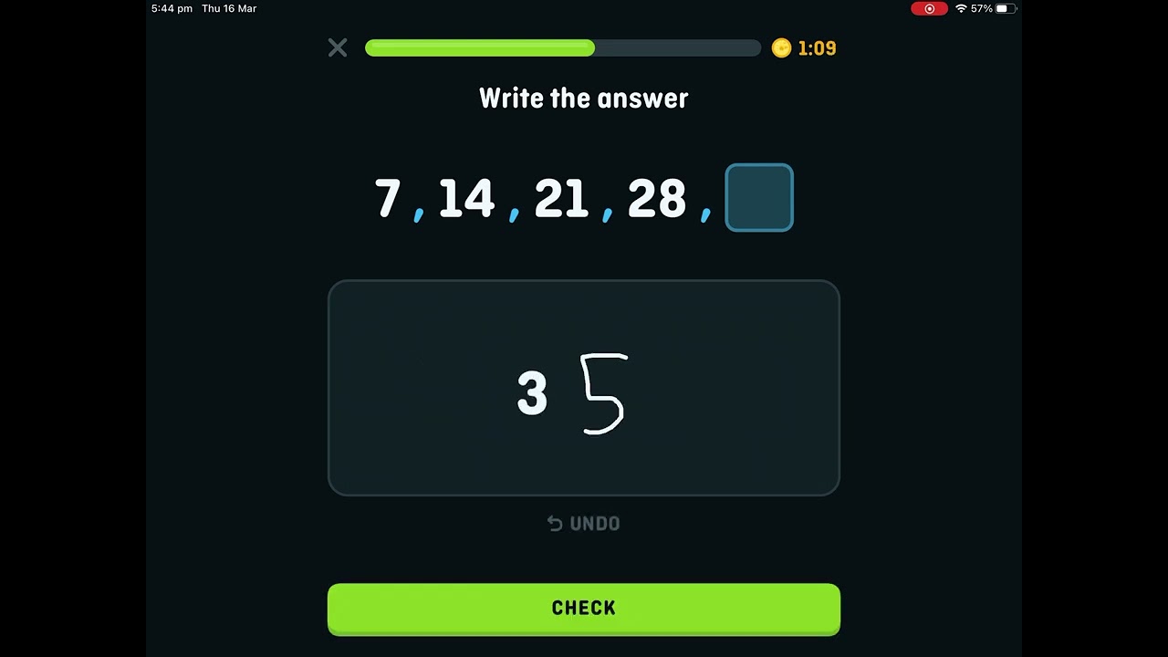 Duolingo Math Speedrun (1:46)
