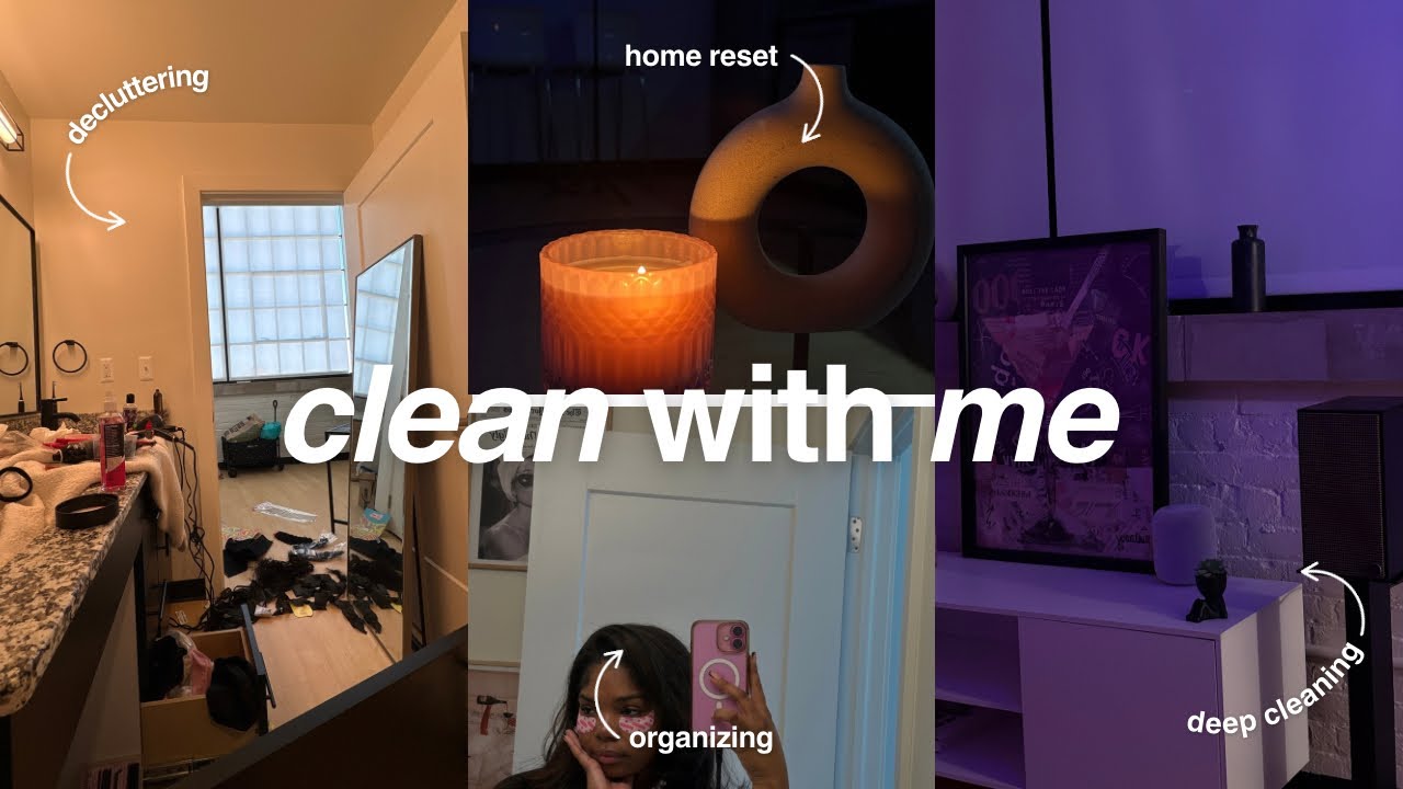 Declutter and clean my NEW APARTMENT with me| Realistic reset 