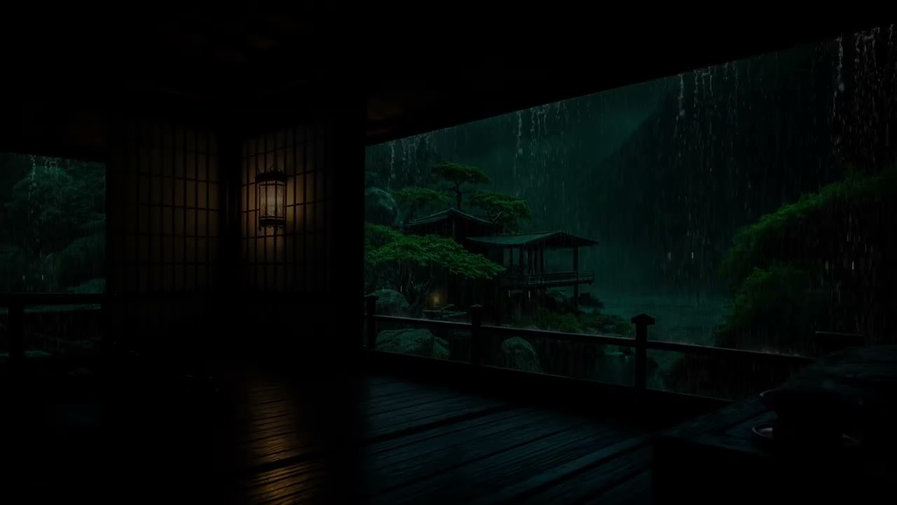 Rain Sounds in a Dark Bedroom (No Ads) 🌧️ Relaxing Ambience for Deep Sleep, Focus & Meditation