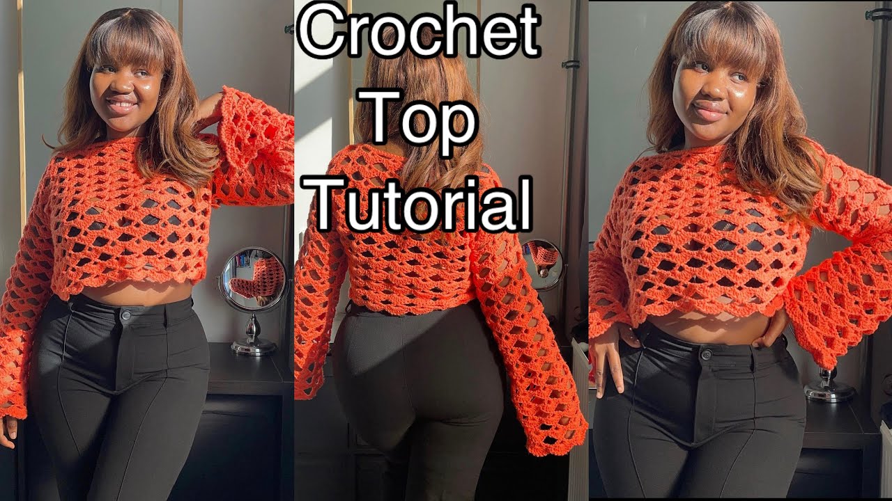 Easy Open Shell stitch Crochet Top/sweater Tutorial || Mihankushea