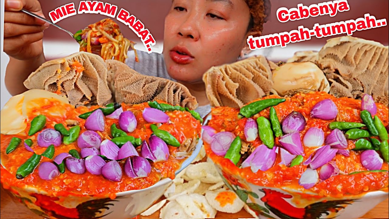CABENYA SAMPAI TUMPAH 🤤‼️MIE AYAM BABAT ,TOPING BAWANG JAHAT CABE RAWIT 🥵🔥