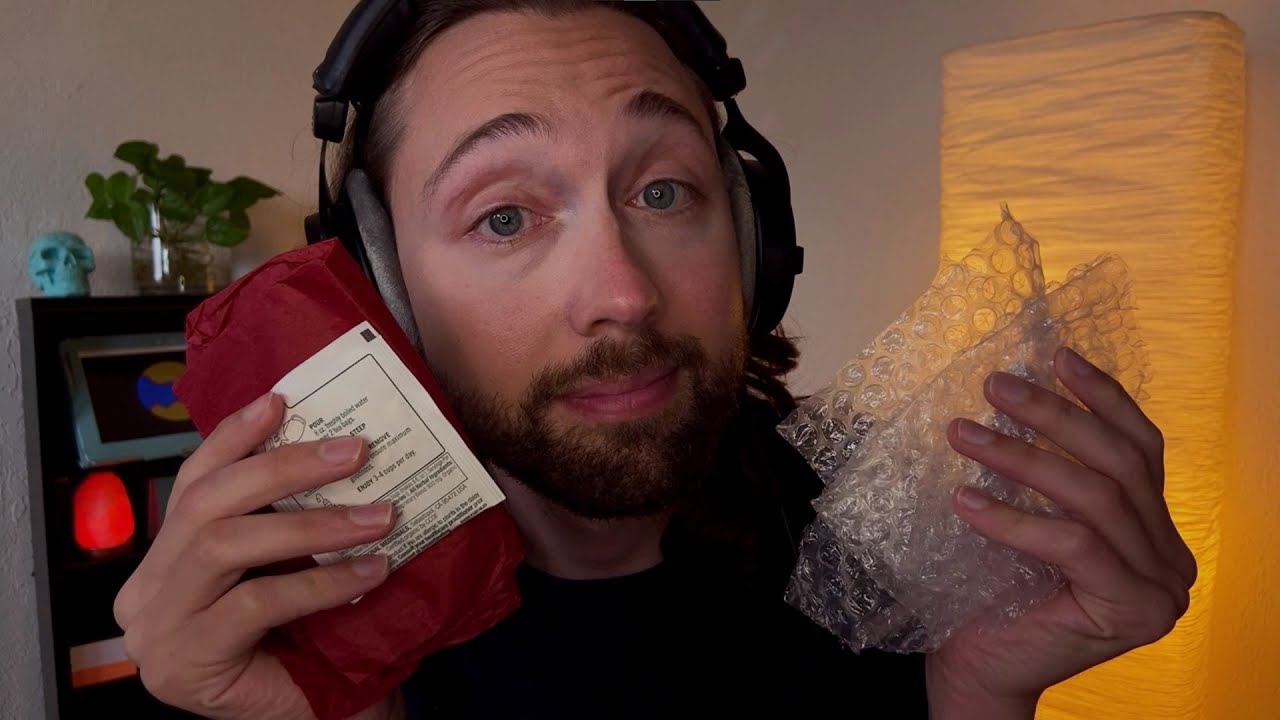 ASMR Crinkles and Piano | Background ASMR [No Talking]