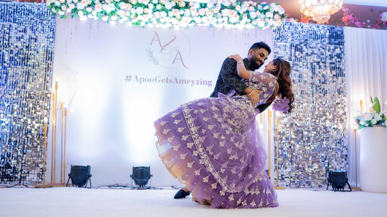 Bride & Groom’s epic dance mashup stole the Sangeet night! From Romance to Dhamaka 💥❤️🔥 #sangeet