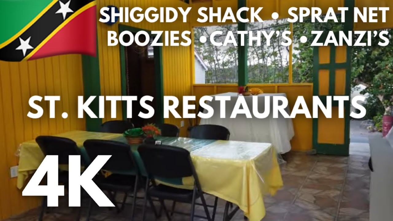 🇰🇳 4K Saint Kitts Restaurants | The Strip & Sprat Net 🦞