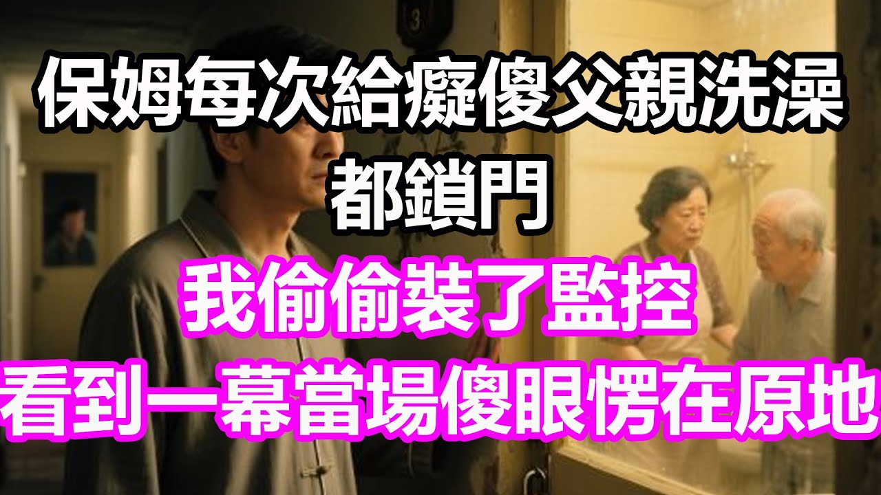 保姆每次給癡傻父親洗澡都鎖門，我偷偷裝了監控，看到一幕當場傻眼愣在原地，竟然...#淺談人生#民間故事#孝顺#儿女#讀書#養生#深夜淺讀#情感故事#房产#晚年哲理#中老年心語#養老#真實故事