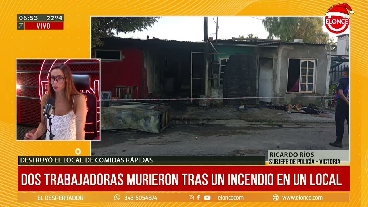 Dos trabajadoras murieron tras incendio en un local gastronómico de Victoria