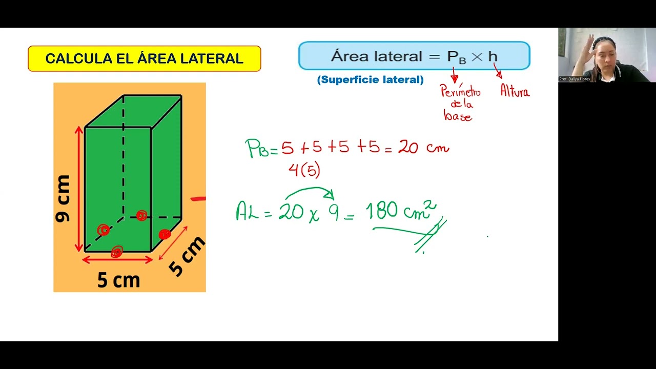ÁREA LATERAL - TOTAL Y VOLUMEN DEL PRISMA