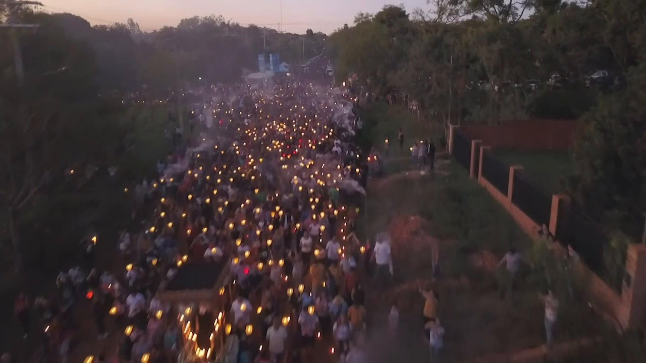 Good Friday procession of lights held in Paraguay