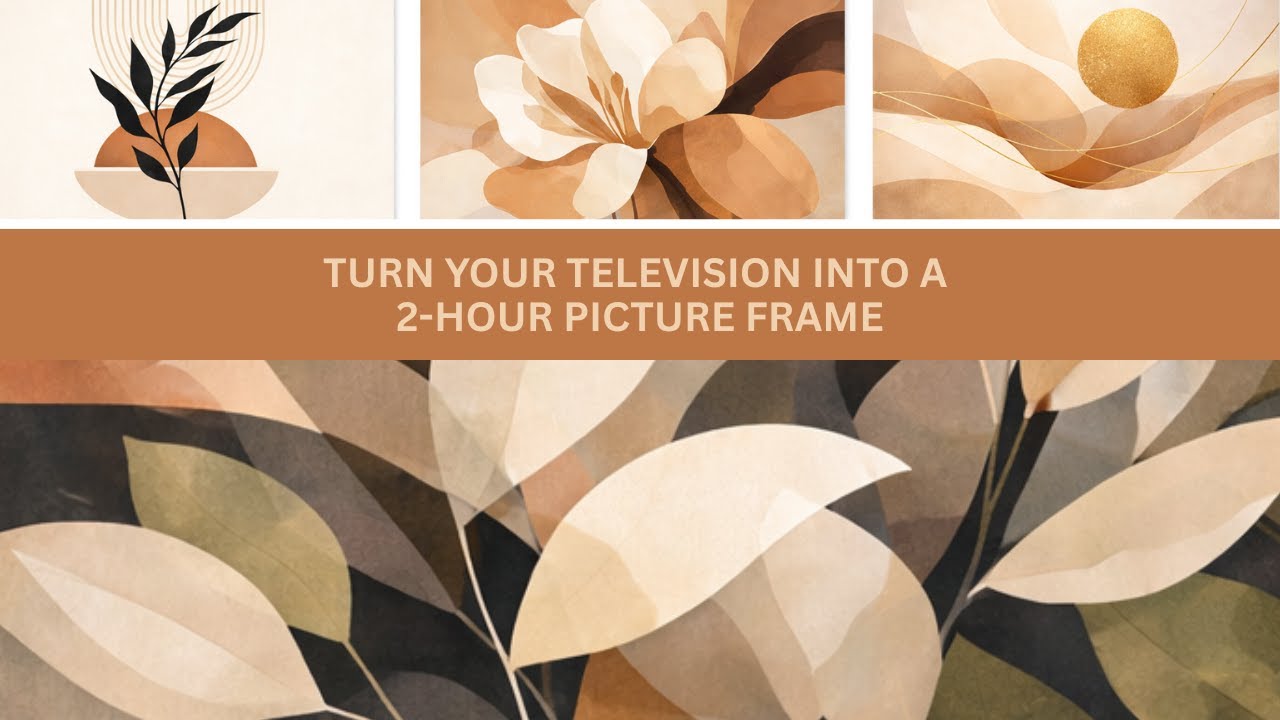 Turn your TV into a modern work of art with our 2-hour Screensavers