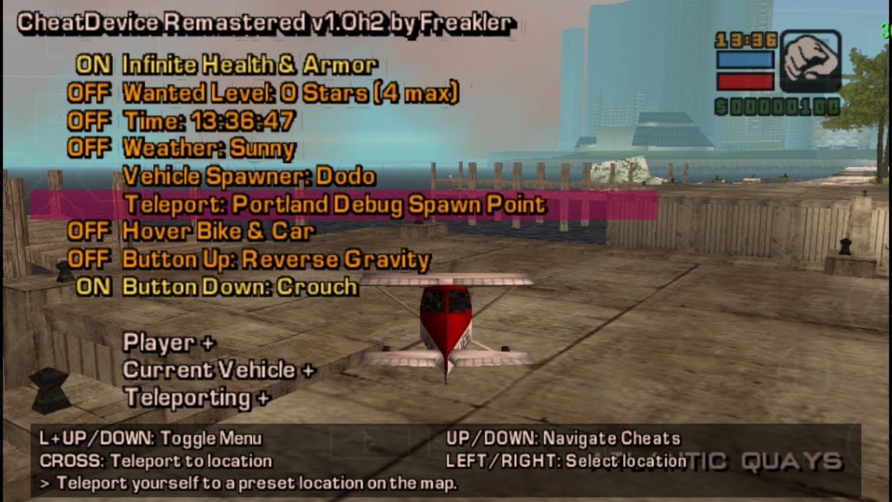 Grand Theft Auto: Liberty City Stories - Cheat Device Remastered