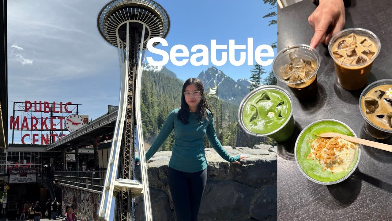 everything I saw and ate in seattle! ᨒ↟ 𖠰𖥧˚ (cafes, fishes, and mt rainier of course)