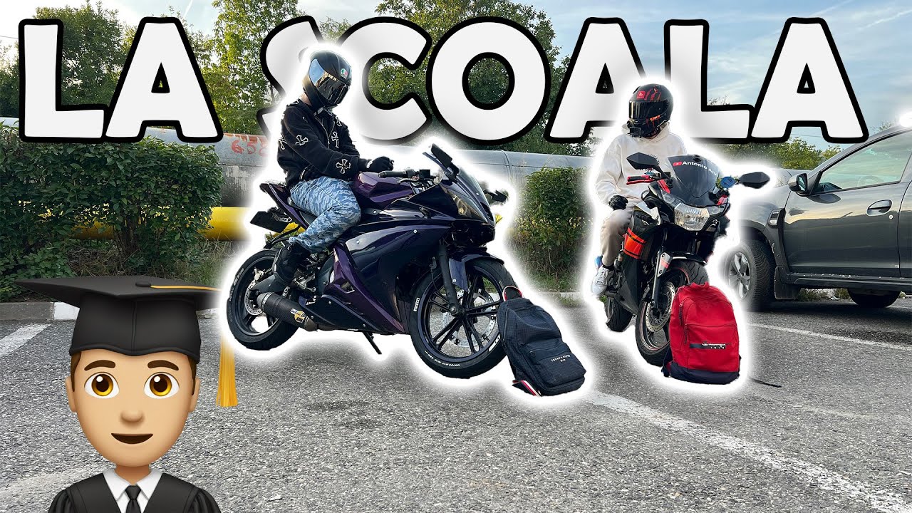 MERGEM LA SCOALA CU MOTOARELEE!!! | yzf&cbr 125cc