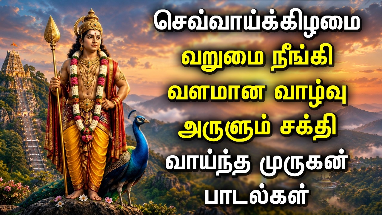 TUESDAY POPULAR MURUGAN DEVOTIONAL SONGS | Murugan Bakthi Padalgal | Lord Murugan Tamil Songs