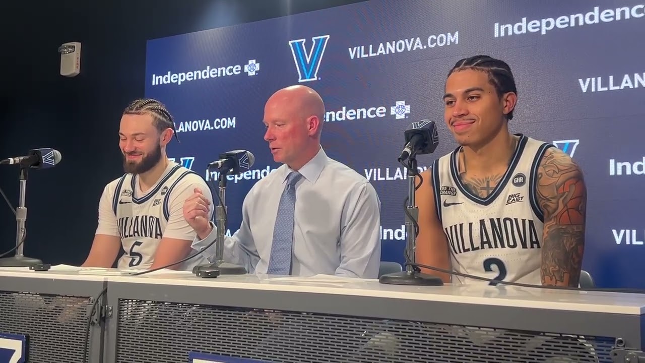 Villanova HC Kevin Willard, Guards Devin Askew & Bryce Lindsay on 2/25/26 Win Over Butler