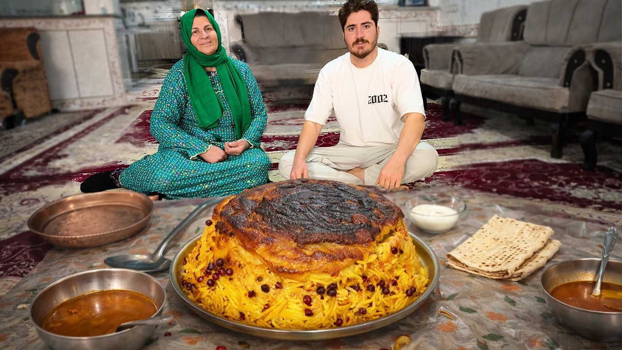 Village Life In Iran : Amazing Cooking & Grandma’s Tahchin