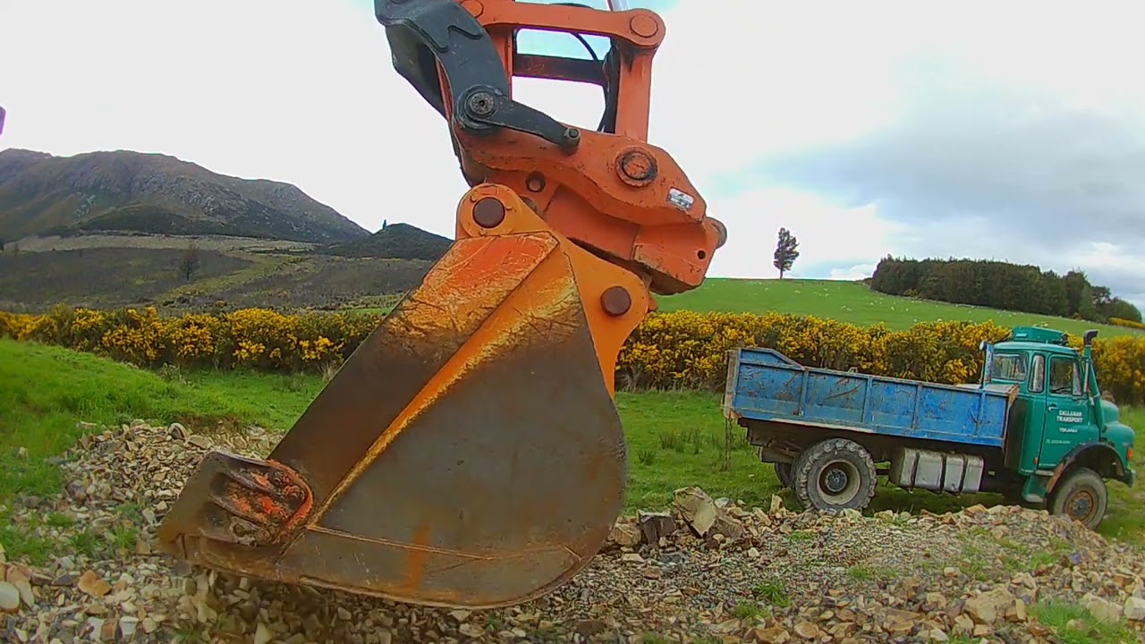 Installing rock drains