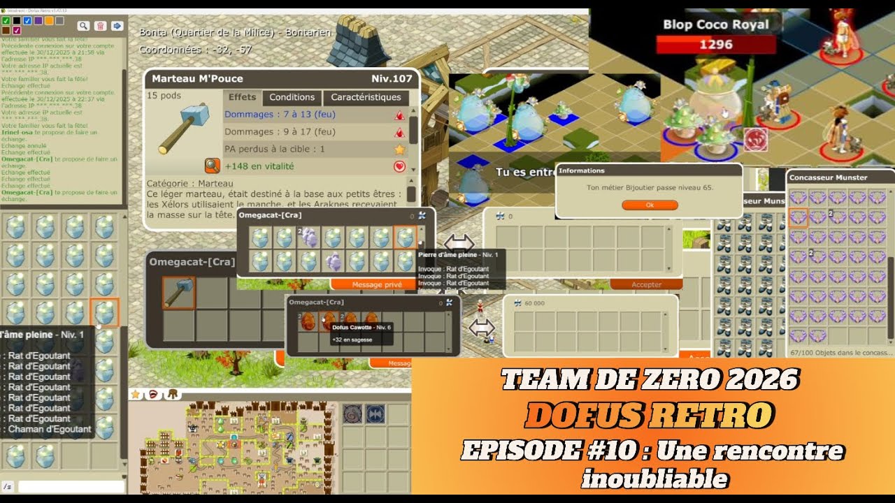 Dofus Retro - Team de Zero 2026 - Episode #10 Une rencontre inoubliable