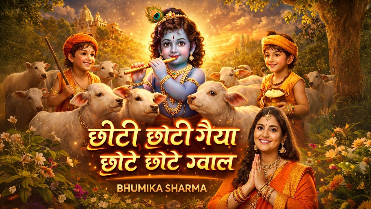 छोटी छोटी गैया छोटे छोटे ग्वाल। Choti Choti Gaiya Chote Chote Gwal। #kanha #krishna #krishnabhajan