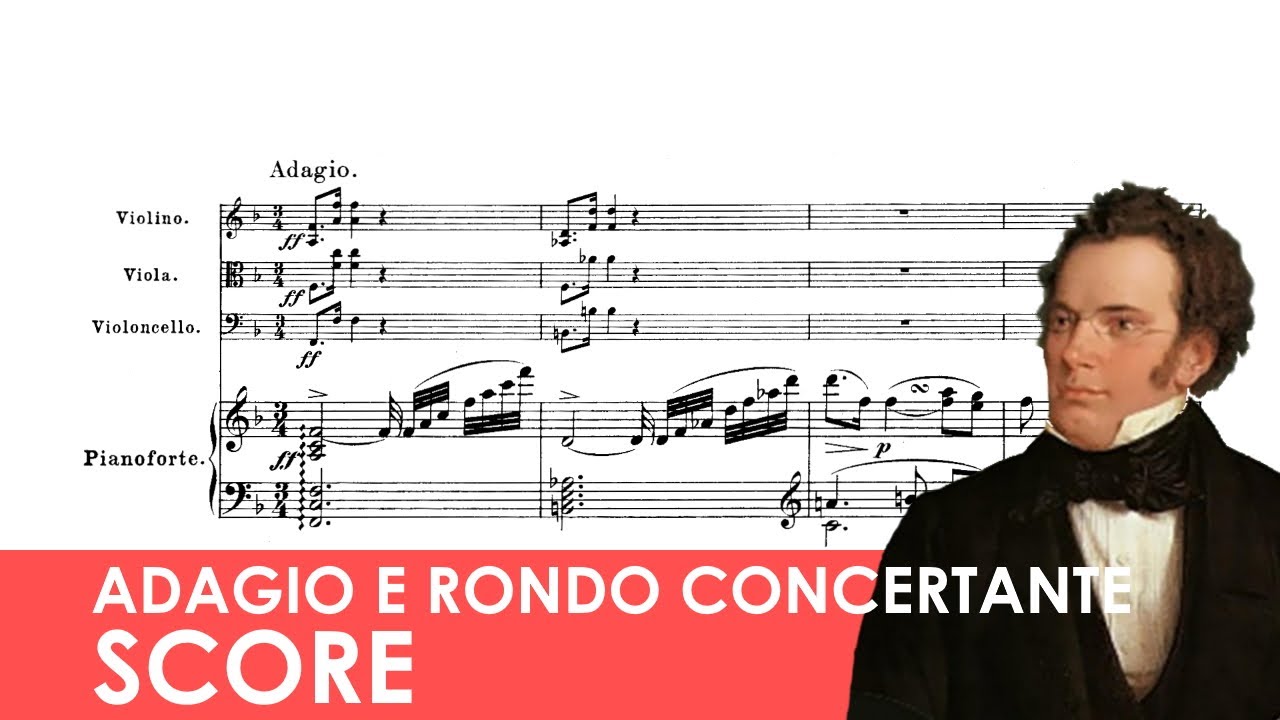 SCHUBERT Adagio e Rondo Concertante for Piano Quartet in F major (D.487) Score