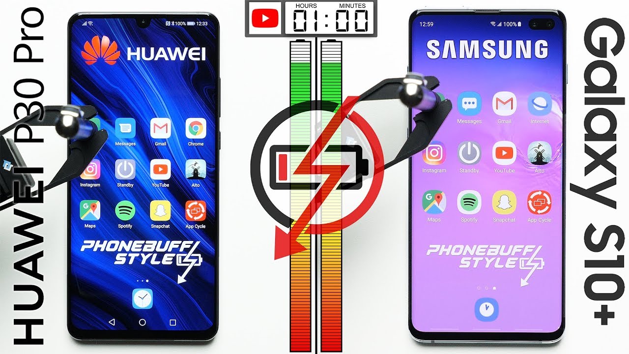 Huawei P30 Pro vs. Galaxy S10+ Battery Test
