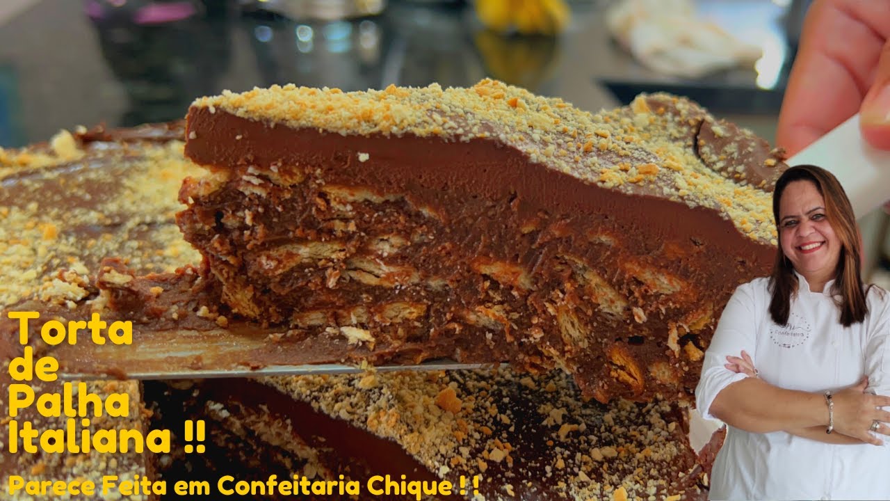 Torta de Palha Italiana- Igualzinha as de  Confeitaria Chique !