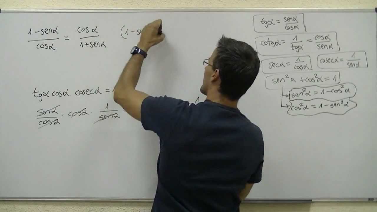 Identidad trigonometrica 02 BACHILLERATO matematicas