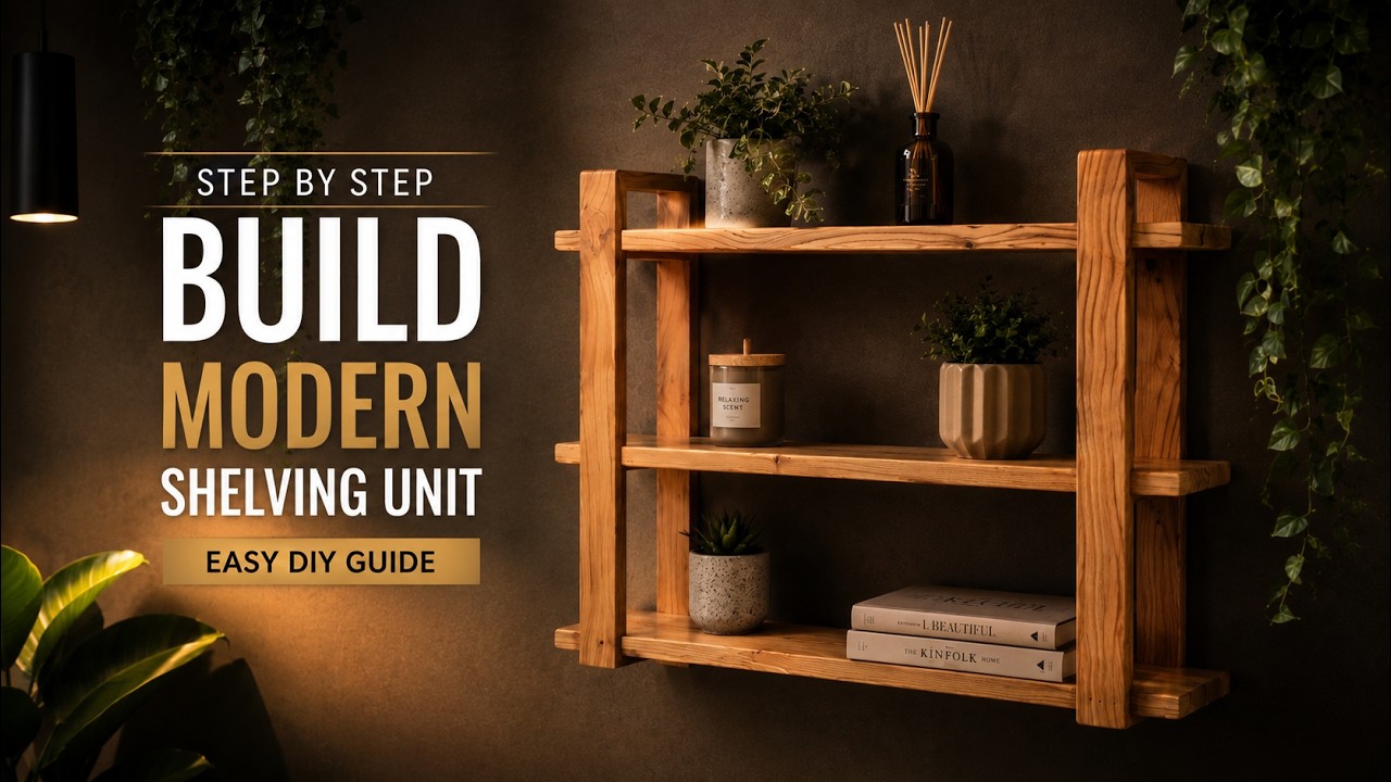 DIY Modern Shelving Unit | Step By Step Build