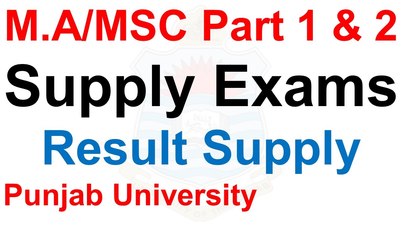 ma msc part 1 & 2 supply exams 2022 pu result supply ma msc punjab university supply exams pu ma msc