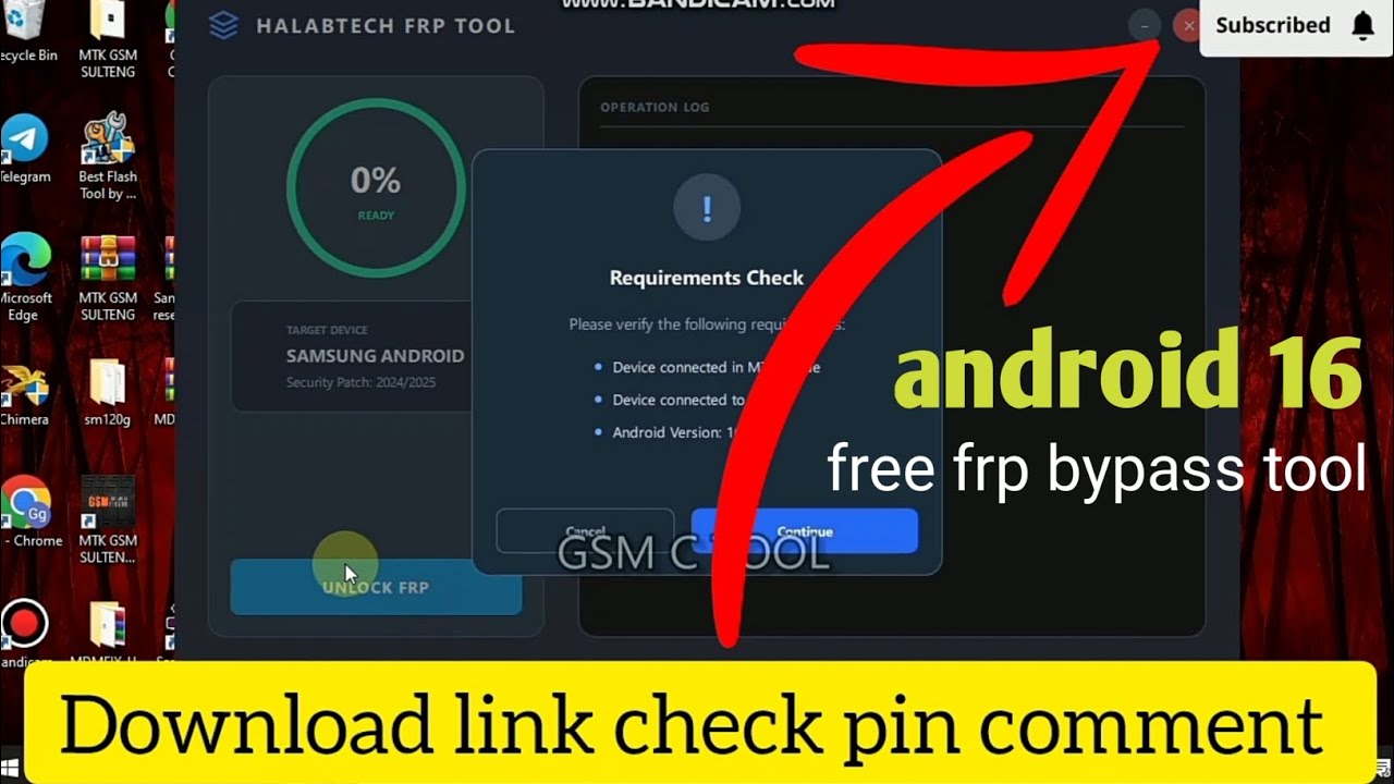 HALABTECH FRP Tool Samsung Android 16 Free Download Working 100% 2025