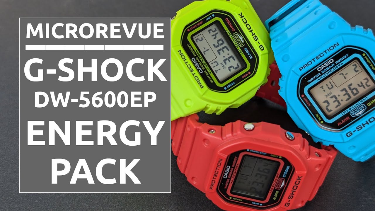 [MICROREVUE] 3 Casio colorées pour l'été - G-Shock DW-5600EP Energy Pack
