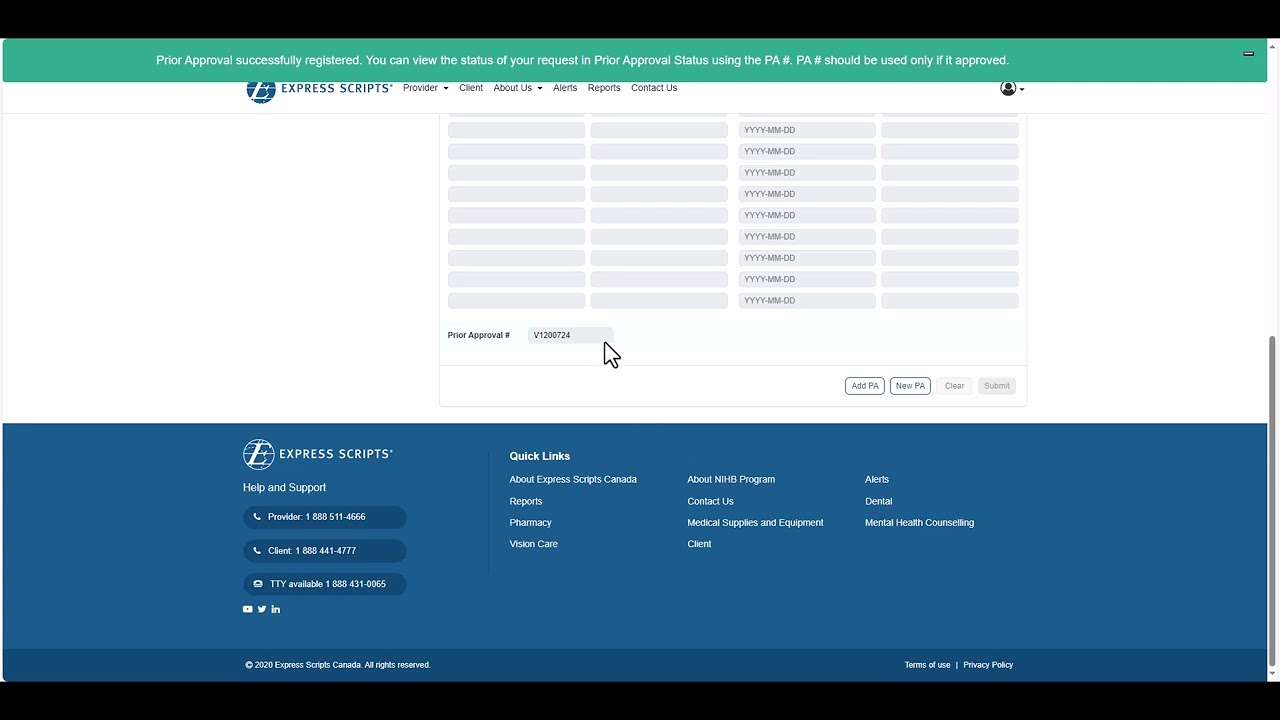 Submit and View a Prior Approval &nbsp;&ndash; Vision Care