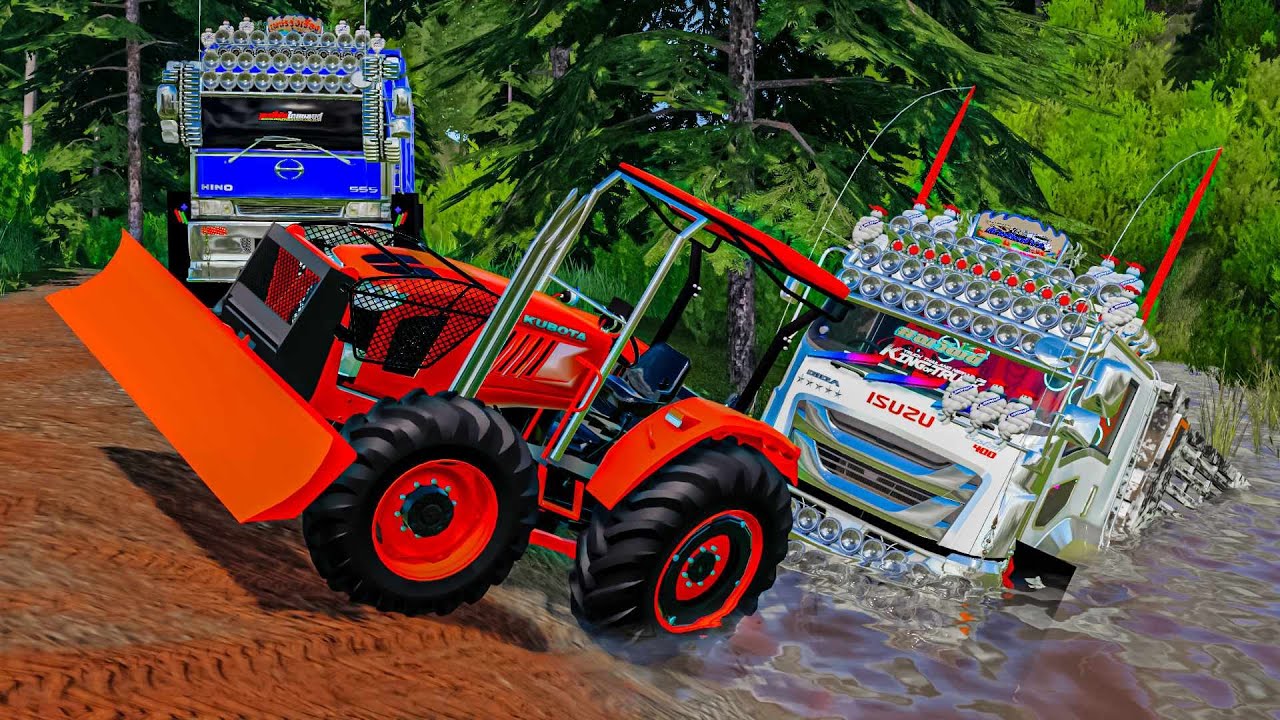 ภารกิจช่วยรถ10ล้อตกคลองจะขึ้นได้ไหม!! - Farming simulator 19