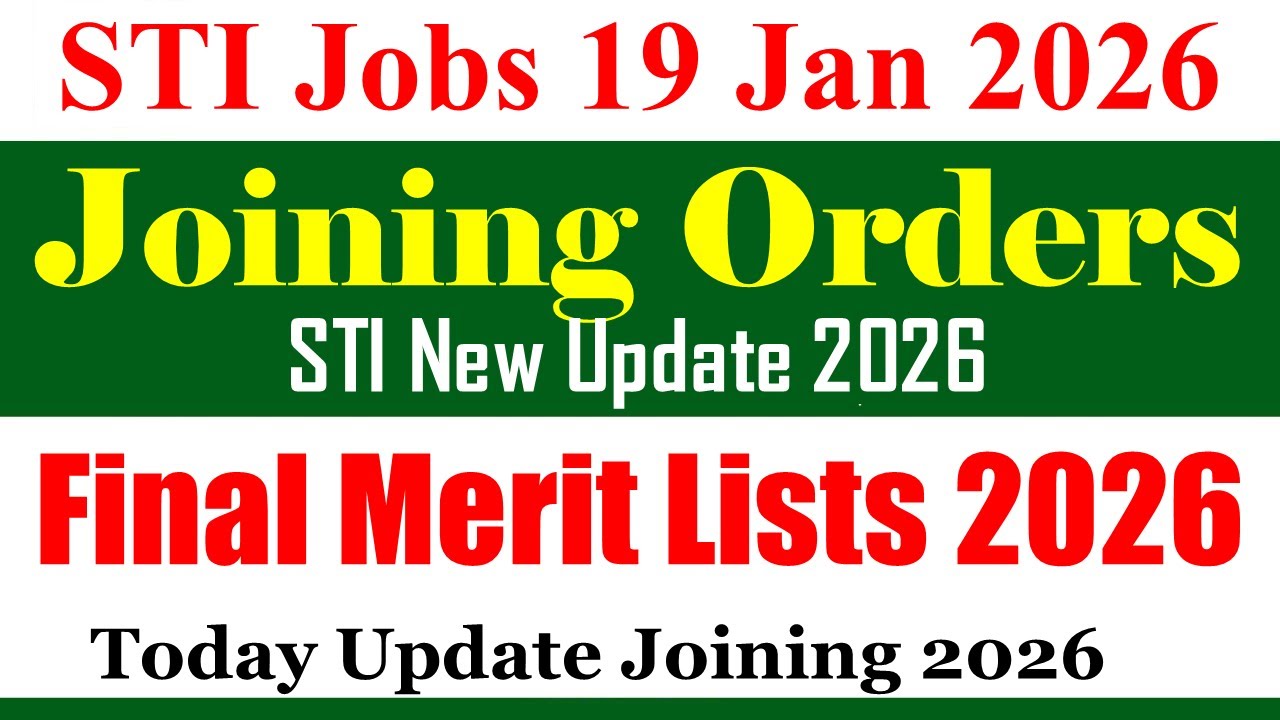 New Jobs STI Final Merit List 2026 | STI Jobs Hiring Orders News | STI Jobs 2026 | STI Jobs 2025