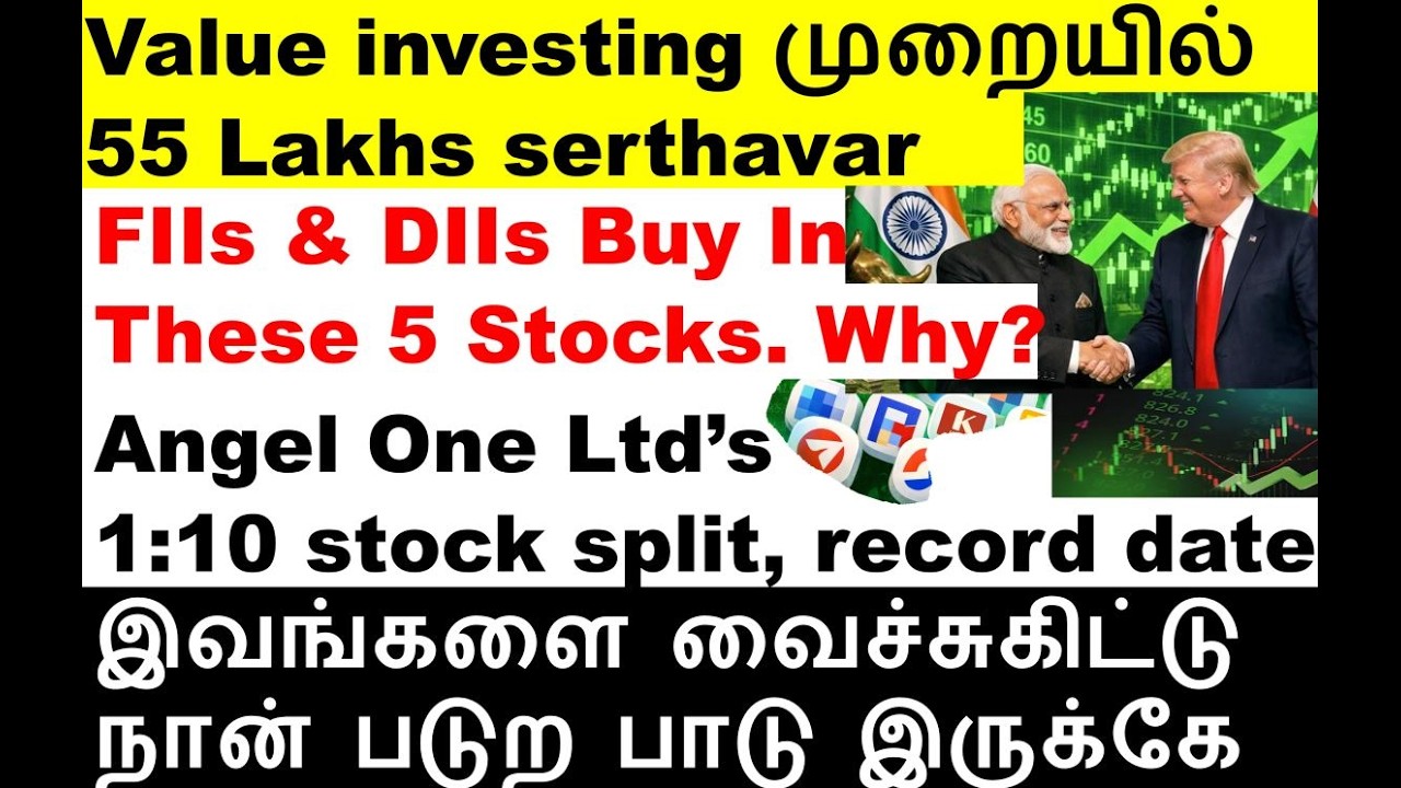 அப்படி போடு Top fiis diis buying selling 5 share, ANGELONE share split, MPHASIS share MTARTECH share