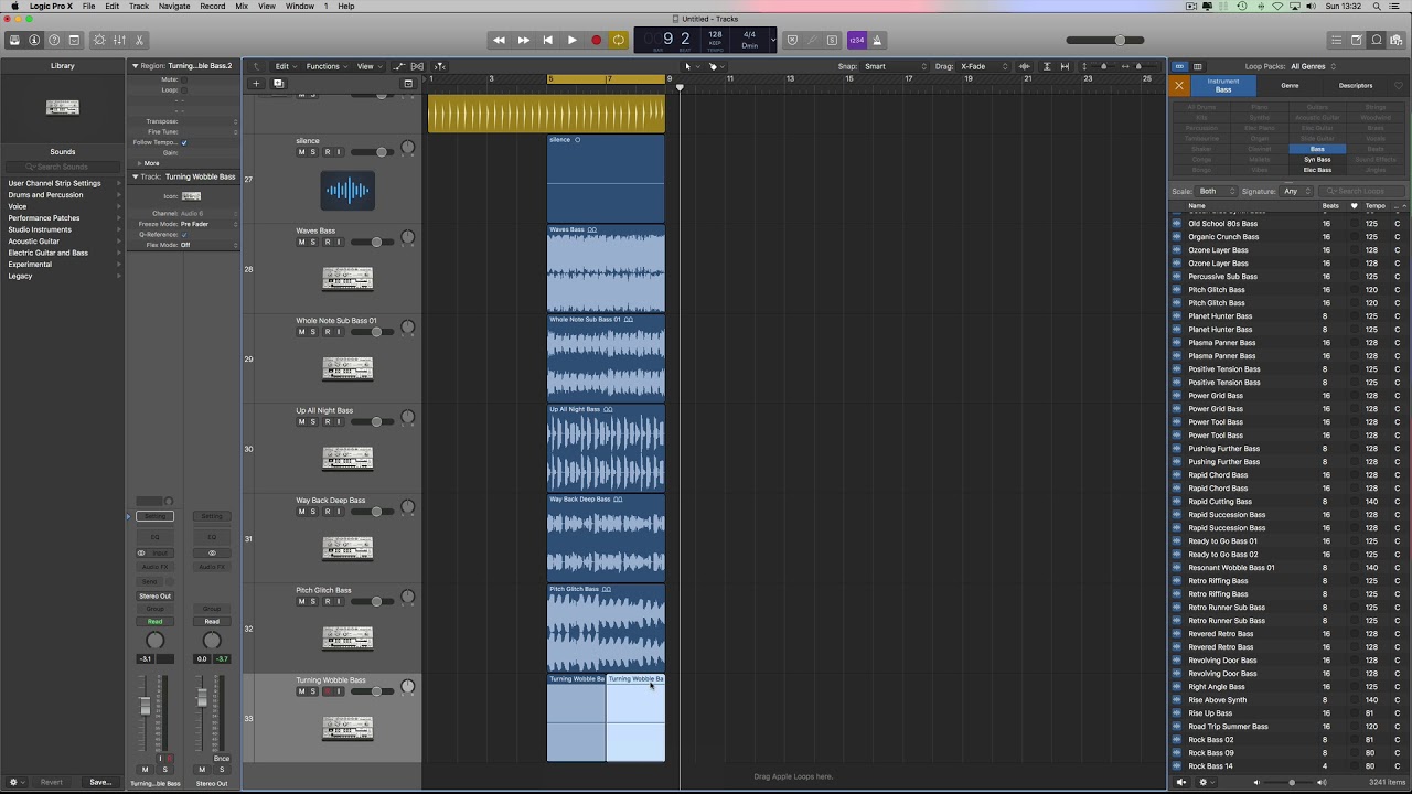 Logic X - Comping and Take Folders