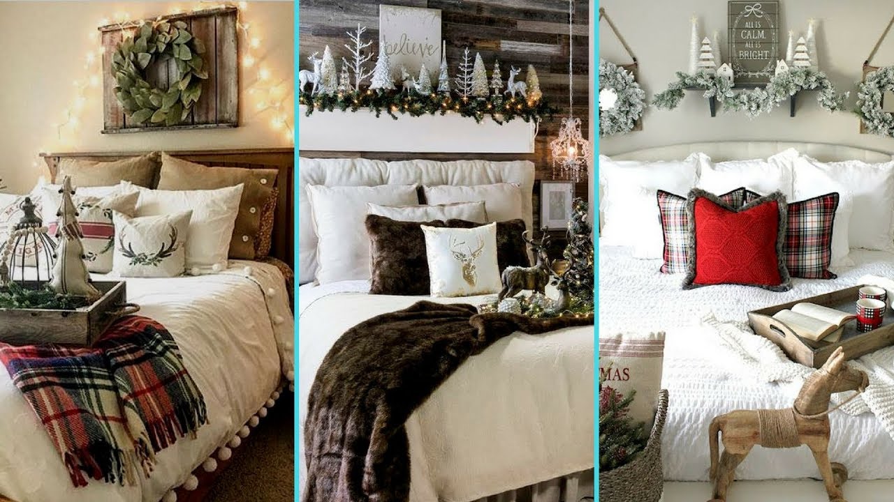 ❤ DIY Shabby chic style Rustic Christmas Guest Bedroom decor Ideas ❤ |Home decor| Flamingo Mango|