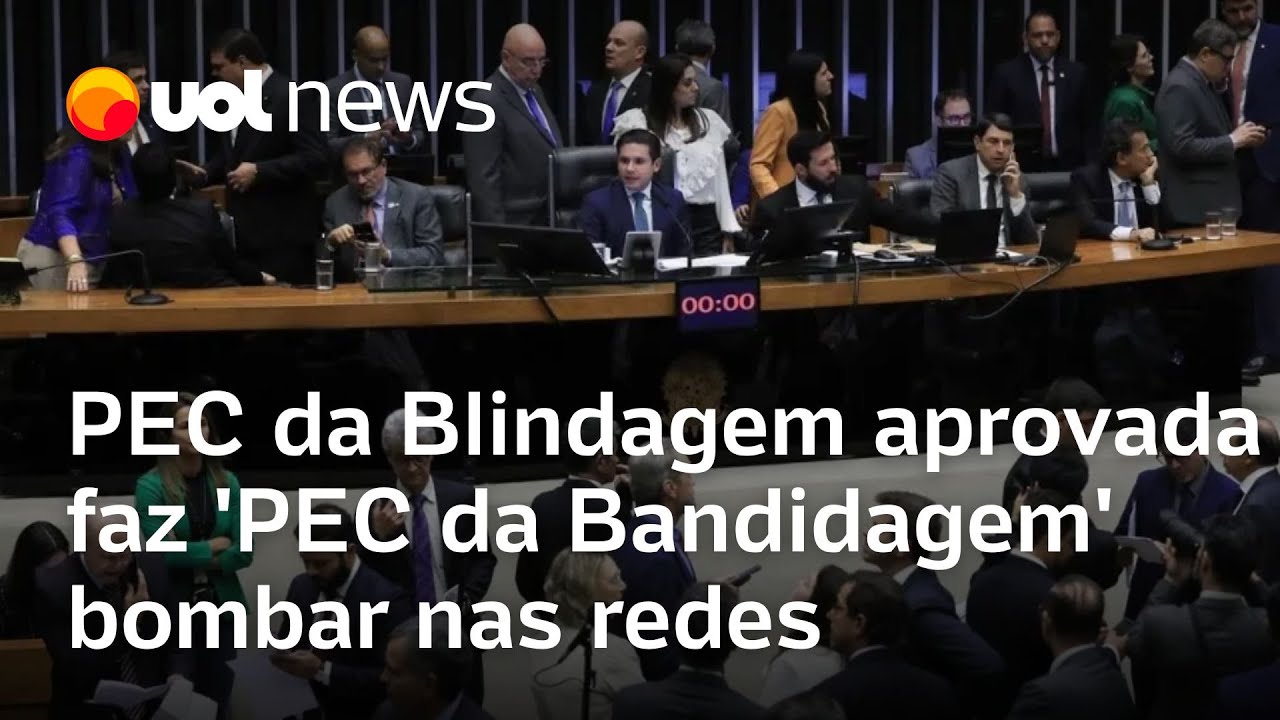 PEC da Blindagem aprovada pela Câmara faz 'PEC da Bandidagem' dominarem as redes sociais