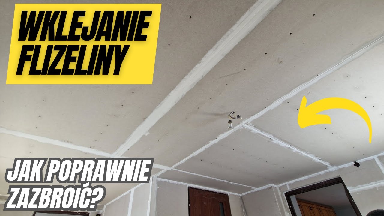 Wtapianie flizeliny. Wklejanie flizeliny. Szpachlowanie łączeń. #sufitpodwieszany #zrobtosam #remont