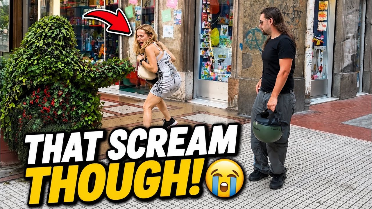 Bushman prank: She Let Out the Loudest Scream! 😂🌿#bushmanprank #prank #funny 