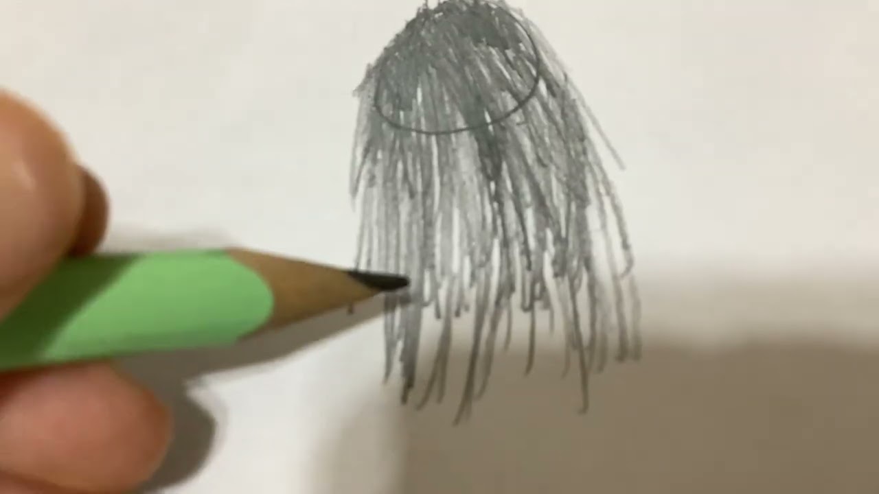 ￼ drawing a hair of a girl