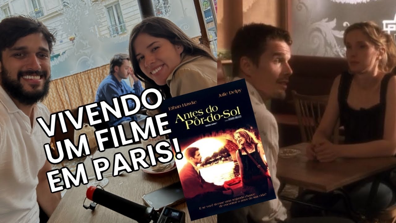 FILME NA VIDA REAL! SEGUINDO O ROTEIRO DE &ldquo;ANTES DO POR DO SOL&rdquo; TOUR NAS RUAS DE PARIS