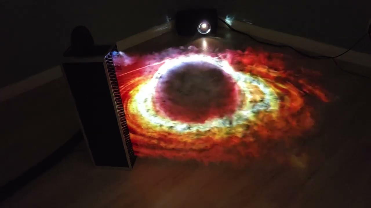Black Hole Projected On A HazeDisplay Fog Machine 