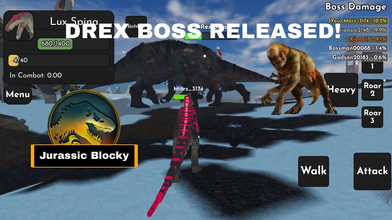 Releasing the DREX Boss!! | Jurassic Blocky (Roblox)